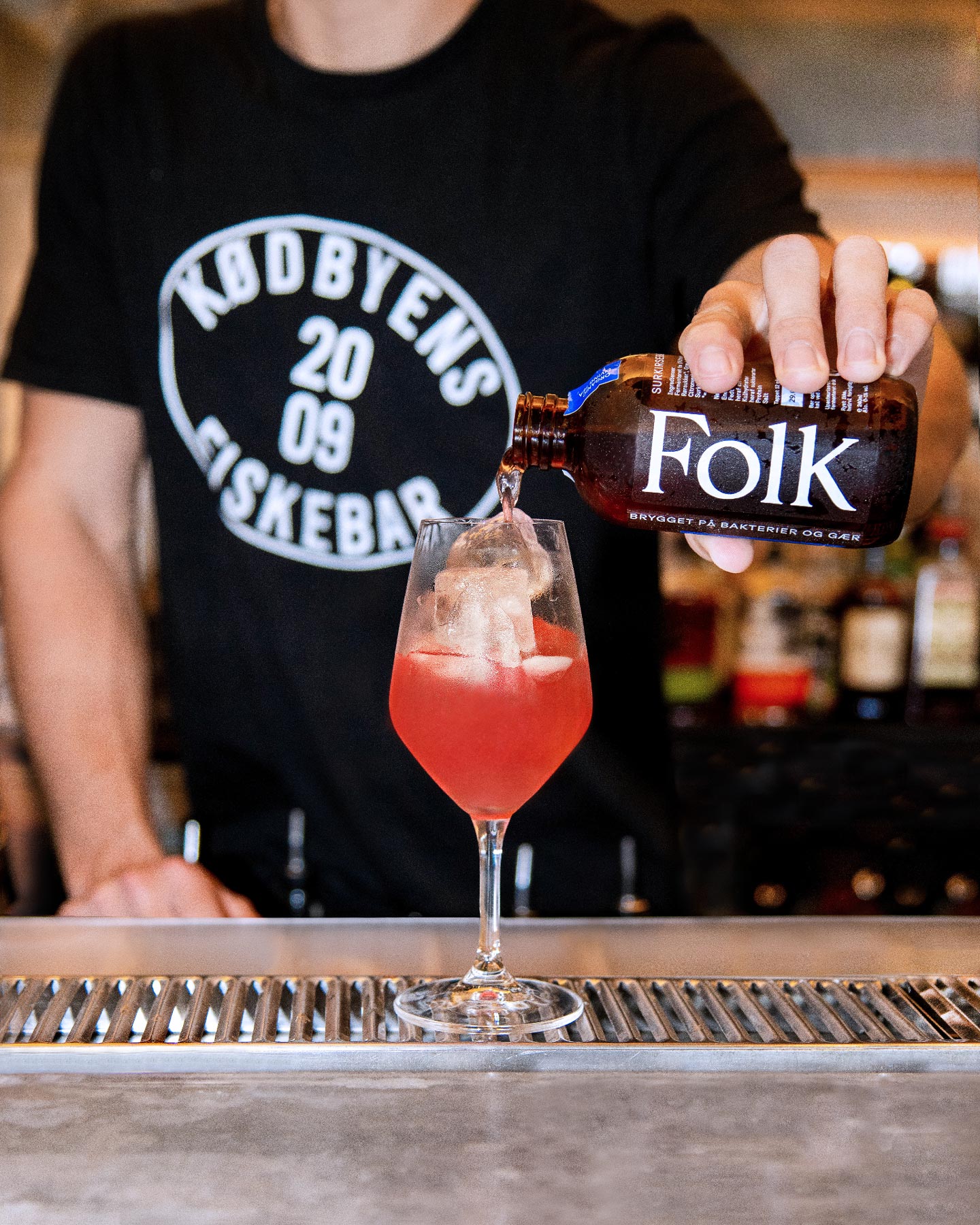 Folk Kombucha at Kodbyens Fiskebar in Copenhagen